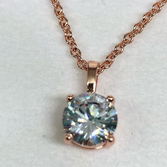 925/14k Rose Gold Lab Grown Simulated Diamond Set - Picture 6 of 11